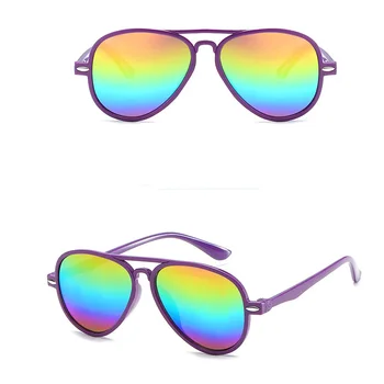 Elbru Moda Baby Retro sončna Očala Pilotni sončna Očala Otrok na Prostem Ultravijolično-dokazilo Očala Barvni Film Očal Za Girls&Boys
