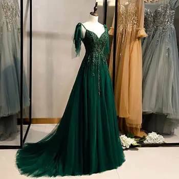 Elegantno Večerno Obleko Ženske Diamond Cvjetnim Tiskanja Šifon Proti-Vrat Primeren je za Večer Stranke Družico Dresss Barve po Meri Obleke