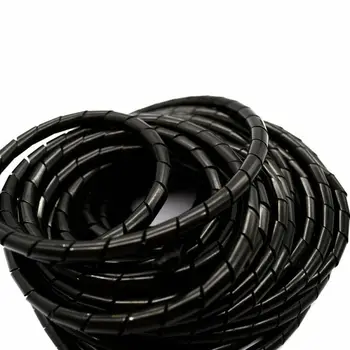 Električne Žice Kabel za Varstvo 8 mm Cev Spiralno Zaviti Cev 13meter Black trajne