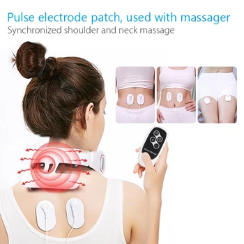 Električni Vratu Massager Impulz Ramenski Materničnega Vratu Massager Nadzor Daleč Infrardeče Ogrevanje Lajšanje Bolečin Orodje Za Zdravstveno Varstvo Sprostitev