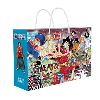 EN KOS Anime Srečo, Darilne Vrečke za Zbiranje Igrač Z Dopisnica Plakat Značko Luffy Nalepke Zaznamek DIY Anime Ljubitelje Darilo za Rojstni dan