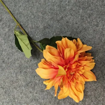 Eno Steblo Svile Dahlia Cvet Simulacije Umetno Chrysanthemum za Poroko Centerpieces Dom Tabela Cvetlični Okras