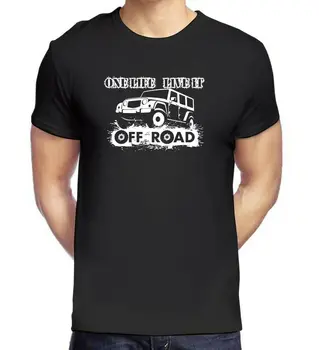Eno Življenje Živite Off Road T-Shirt Mens T-Shirt Sivo Bela Črna T-Shirt 2019 Modni Moški Modni Design Poletje Cool Tees