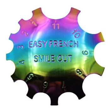 Enostavno francoske Smile Rez V Skladu mandljev obliko Nasveti za Manikiranje Brivnik Nohtov Rezalnik Akril Bel francoski Nohti Pro 6 Velikosti