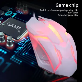 Ergonomska Žično Gaming Miška Gumb LED 2000 DPI, USB Računalniška Miška Z Ozadja Za Prenosni RAČUNALNIK Gamer Miši S1 Tiho Mause Nova