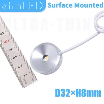 EtrnLED USB Led-Lučka Mini Pozornosti Krog Zatemniti 5V 0.5 W, s Stikalom Površine Vgrajena Omara Zaslon Stropne Svetilke Spot Doma