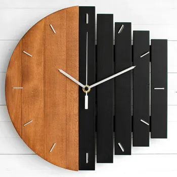 Evropski povzetek industrijske slog ustvarjalne velike stenske ure dnevno sobo, spalnica steno osebnost lesene quartz stenska watch LB91203