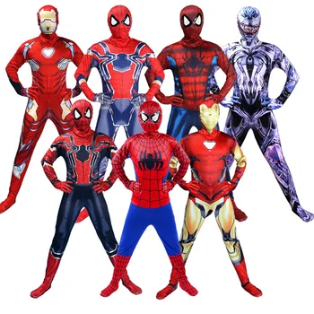 Fant Risanka Ironman Spiderman Cosplay Neverjetno Halloween Moč Kostum Otrok Dekle Superheroj Anime Božič Otrok Stranka Bodysuit