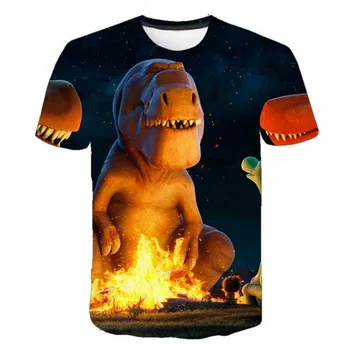Fantje in dekleta 3D dinozaver T-shirt, modnih oblačil, živali T-shirt tiskanje, poletje risanka T-shirt, nov izdelek 2021