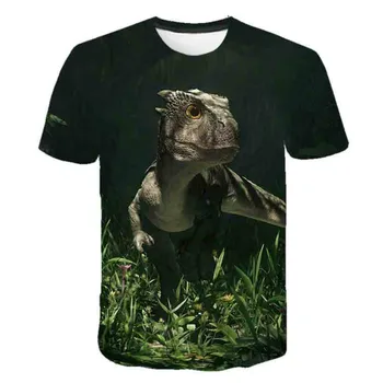 Fantje in dekleta 3D dinozaver T-shirt, modnih oblačil, živali T-shirt tiskanje, poletje risanka T-shirt, nov izdelek 2021