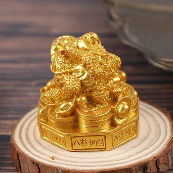 Feng Shui Urh Denar, SREČO, Bogastvo Bogastvo Kitajski Golden Frog Urh Kovanec Home Office Dekoracijo Namizni Okraski Srečen Darila