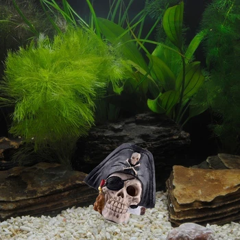Fish Tank Akvarij Okostje Kosti Pirat Kapitan Fish Tank Okraski za Akvarij Okoljih Jama Krajine Dekor Dodatki