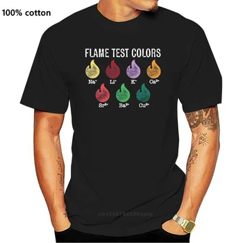 Flame Test Znanost Majica Znanost Luštna Ženska T-Shirt Smešno Ženska Majica Mens Znanost Majica Nerdy Znanost Majica Kemija Majica