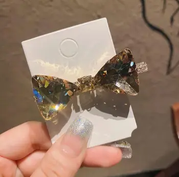 Flash diamantni kristal loka ostra Koreja sladko temperament strani posnetek šiška sponke za lase accessoriesf