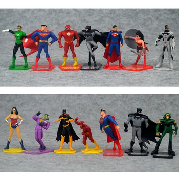Flash Justice League Slika Superman, Batman Model Zeleno Puščico, Wonder Woman Zelena Luč Kiborg Batgirl Igrače Drobne Slika