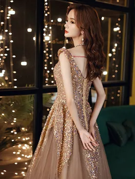 Formalna Obleka Ženske Elegantne Večerne Obleke 2020 Off plačati-line Vestidos De Fiesta De Noche Tla Dolgo Bleščica Maturantski Oblek