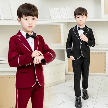 Formalno Fantje, Obleke za Poroko Obleko Elegantno Otroci Praznična Noša Jopičem Otrok Šola Enotno Klasična Otroška Pustne Obleke