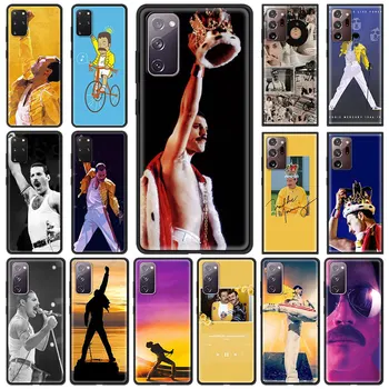 Freddie Mercury Kraljica Črno Mehko Pokrovček za Samsung Galaxy S20 S21 FE Opomba 20 Ultra S10 Lite S9 Plus S8 S10e TPU Telefon Primeru Lupini