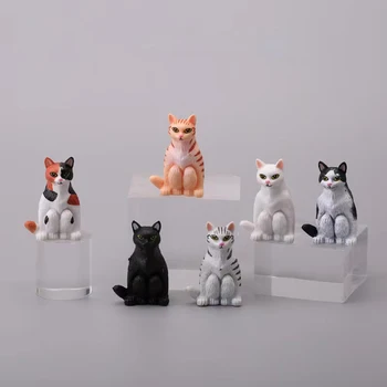 Funning Male Kmetije Realne Mačka Figurice Igrače Izobraževalne Živali Model Mačka Slika Igrača Nastavite Dekoracijo in Doma Stranka Uslug