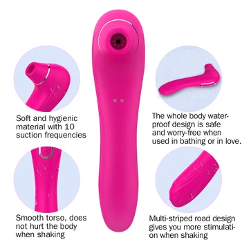 G Spot Vibrator Sex Igrače za Žensko Odraslih Klitoris Sesanju Bedak Nastavek Klitoris Stimulator Dildo Vaginalne Masaža Masturbator