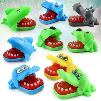 Gag Igrače Ustvarjalne Praktične Šale Usta, Zob Aligator Strani Igrače za Otroke Družinske Igre Classic Grize Roko Krokodil Igre