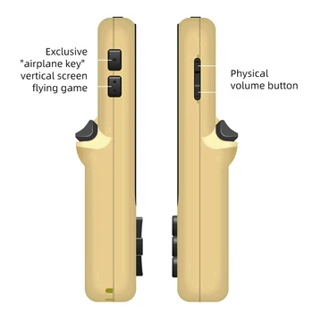 GameKiddy GKDmini 3,5-palčni Popolnoma Prilega Zaslon IPS Retro Ročno Igralno Konzolo (32 G / 3000 Igre) - Rumena