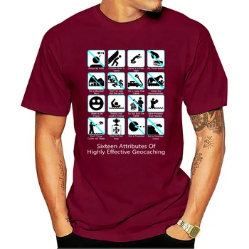 Geocaching Atributi T Shirt Tiskanje Trend Majica S Kratkimi Rokavi Moški Kostum Smešno, Čudno Tshirt Plus Velikost Najvišje Kakovosti, Črna Majica