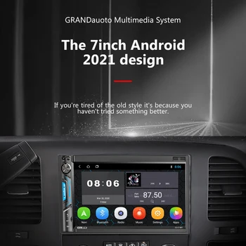 GRAND 2din Android GPS Avto Radio Multimedijski Predvajalnik Videa, 2 Din IPS Zaslon Navigacijska MIC 4G 7
