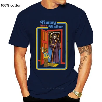 Groza Thanatos Grim Reaper T Shirt Okultno Hudič Demoni Ritual tarot Zanimivo Meri Timmy Je Obiskovalec T-shirt
