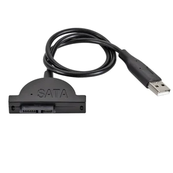 Grwibeou NOVA USB 2.0 Mini Sata II 7+6 13Pin Adapter za Prenosni predvajalnik CD/DVD-ROM Slimline Pogon Pretvornik Kabel Vijake enakomerno slog