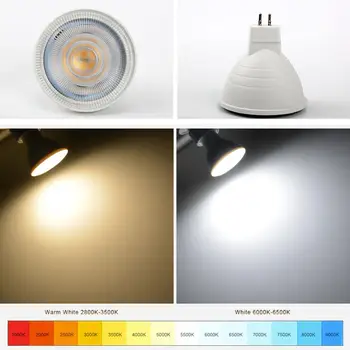 GU10 Zatemniti LED Žarnica Pozornosti 7W 220V MR16 GU5.3 LED Svetilka COB Čip Za Domačo Pisarno Dekoracija Žarnice Luči je Topel / Hladen Bel
