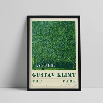 Gustav Klimt, Ki Jih Razstava Plakat, Klimt, Ki Jih Park Oljno Sliko, Zelena Drevesa, Pokrajino Natisne Umetnost, Vintage Park Pokrajino Stensko Sliko