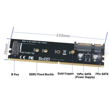 H1111Z Dodaj Na Kartice M2/M. 2 SATA Adapter M2/M. 2/DIMM/DDR2/DDR4/DDR3 Adapter SSD M2 SATA na M. 2 SSD Napajalnik RAM Kartico M2 NGFF B Ključ