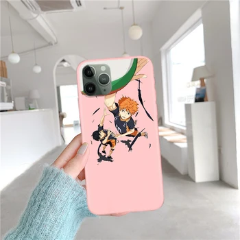 Haikyuu Anime Haikyu Telefon Primeru kritje Za iphone 6 6S PLUS 7 8 11 12 mini X XR PRO XS SE 2020 MAX roza kritje silikona