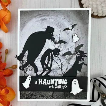 Halloween duha Nastavite Rezanje Kovin Matrice okvir diy Scrapbooking Foto Album Dekorativni Okrasni PaperCard Obrti Umre 2021