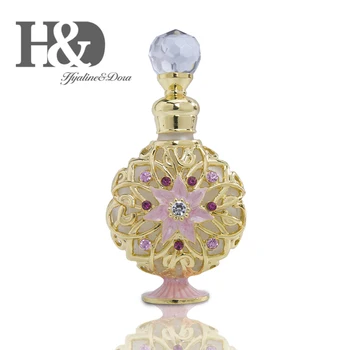 H&D 10 ml Prazno Kristalno Steklo Stekleničke Parfuma Okrasnih Bejeweled Ročno Poslikane Vžigalnike Dekorativne Steklenice z Ravno Telesa