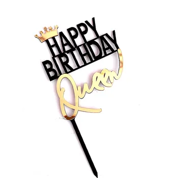 Happy Birthday Princess Arylic Happy Birthday Cake Toppers, Kralj, Kraljica Princ Krono Rojstni Dan Torta Zastav Stranka Torto Peko Dekor