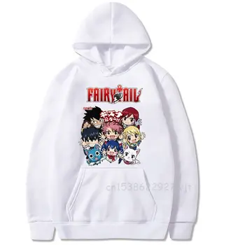 Harajuku Fairy Tail Unisex Hoodies Japonski Anime Natisnjeni Moški pulover s kapuco Ulične Priložnostne Sweatshirts