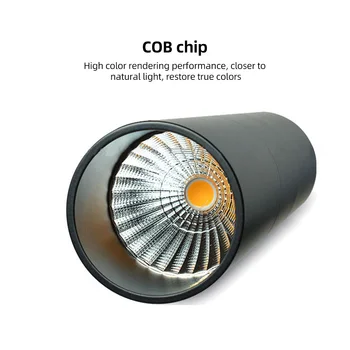 Hartisan COB LED Stropni Reflektor iz Aluminija Skladbo Mesto Luči Dnevna Soba Trgovina 3W 5W 7W 10W 12W LED Vrtljiva svetlobna telesa