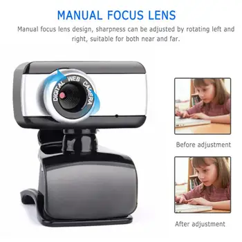 HD Spletna kamera Z Zoom Mic USB 2.0 Spletna Kamera+Mikrofon Za Spletno Kamero Prilagodljiv, Vrtljiv Design Web Cam Za Namizni Prenosni RAČUNALNIK