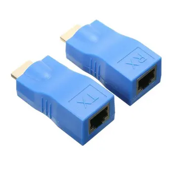 HDMI je združljiv Extender 1080P RJ45 Vrata LAN Omrežja, Razširitev do 30 m Podporo Hdcp, Da Rj45 En Omrežni Kabel 1080P