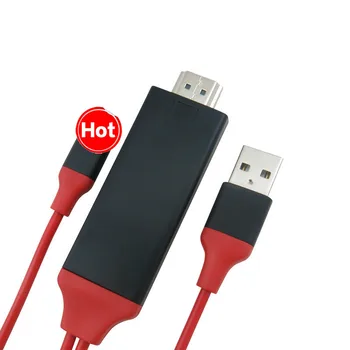 HDMI je združljiv HDTV AV Kabel Adapter za iPhone 6 6S 7 8 Plus X XR XS 11 Pro Max Priključek Video Audio Polnjenje