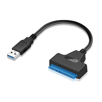 High Speed USB 3.0, da SATA 7+15pin Trdi Disk Kabel Pretvornik 2,5 Cm SSD HDD Trdi Disk SATA Adapter Kabel Pretvornik