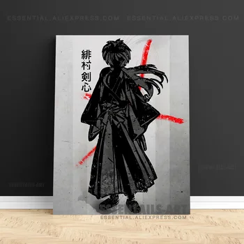 Himura Kenshin Rurouni Kenshin Plakat Platno Stensko Umetnosti Slikarstva Dekor Slike Spalnica Študija Dnevna Soba Dekoracijo Doma Fotografij