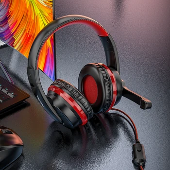 Hoco Strokovno Žično Gaming Slušalke Bas Stereo 3.5 mm Slušalke Za PS4 Prenosni RAČUNALNIK Nad-Ear Slušalke HD z Mikrofonom
