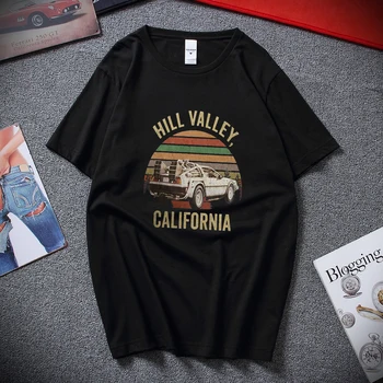 Hrib, Dolina, T-shirt, Nazaj V Prihodnost, Majica, Marty Mcfly, Hrib, dolina, Klasičen Moški Bombaž Tees Vrhovi Harajuku Prevelik t-shirt