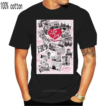 I Love Lucy - 65. Obletnica Odraslih Redno Fit T-Shirt unisex majica s kratkimi rokavi moški ženske