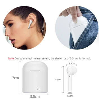 I7s tws Slušalke Bluetooth 5.0 Slušalke Brezžične Slušalke Stereo Bas Čepkov V uho Šport Vodotesne Slušalke brezplačna dostava
