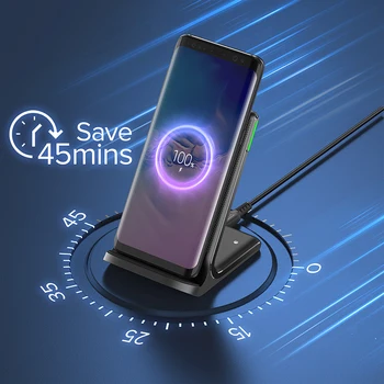 INIU Qi 15W Brezžični Telefon, Polnilnik Imetnika Avto-Prilagodljivo LED Indikator Hitro Polnjenje Tipke Za iPhone Airpods Xiaomi Huawei Samsung
