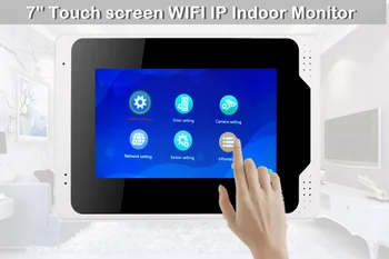 Ip wifi video vrata telefon interkom brezžično smart touch hd zaslon w/1080P HD žično vrata fotoaparat, video vnos sistem gibanja